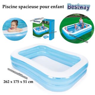 Piscine spacieuse pour enfant Bestway 262 x 175 x 51 cm