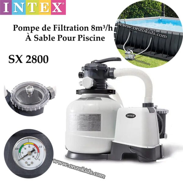 Pompe de Filtration SX 2800 À Sable 8m³/h Pour Piscine