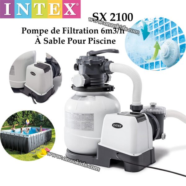 Pompe de Filtration SX 2100 à Sable 6m3/h Pour Piscine