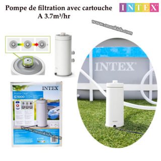 Pompe de filtration avec cartouche A 3.7m³/hr - Intex