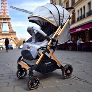 Poussette compacte valise réversible de luxe Vidalia Bronze - Popypapa - Grey
