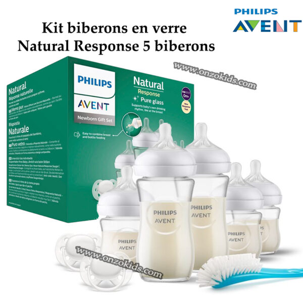 Kit biberons en verre Natural Response 5 biberons-Philips Avent