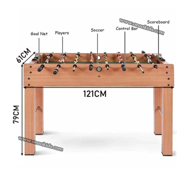 Baby Foot en Bois pour enfants, 121 x 61 x 79 cm – Image 5