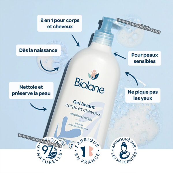 Gel Lavant Corps et Cheveux  - Biolane – Image 2