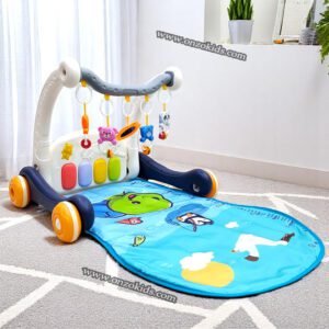 Trotteur Et Tapis D’éveil 2en1 avec musique et jouets - Bleu