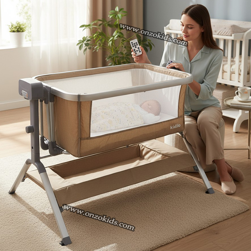 Berceau cododo électrique télécomandée avec Bleutooth Deluxe – Kidilo – Image 4