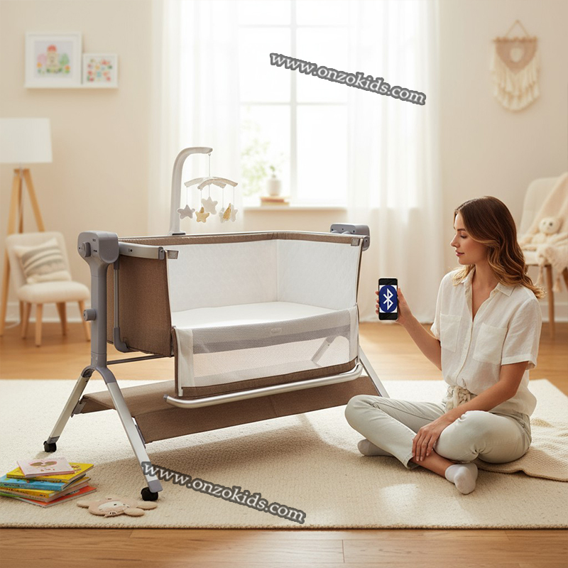 Berceau cododo électrique télécomandée avec Bleutooth Deluxe – Kidilo – Image 3