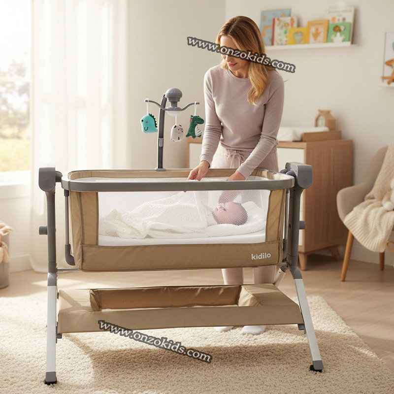 Berceau cododo électrique télécomandée avec Bleutooth Deluxe – Kidilo