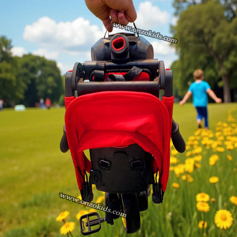 Poussette Tricycle compacte pliable avec Siege réversible – Image 4