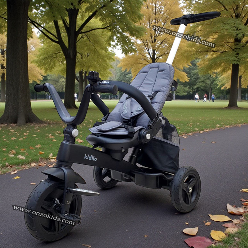 Poussette Tricycle évolutif 360 pour bébé  - kidilo – Image 3