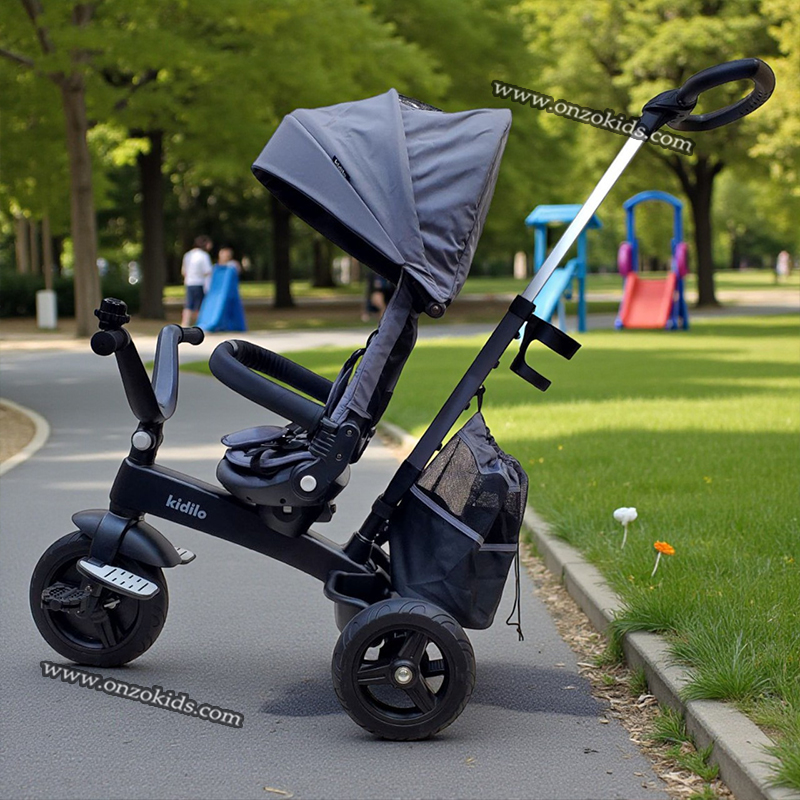 Poussette Tricycle évolutif 360 pour bébé  - kidilo – Image 4