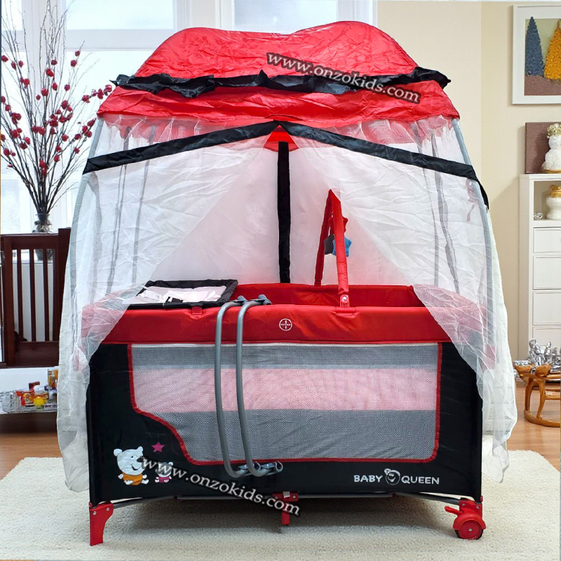 Lit parc avec tente balançoire-Queen – Image 7