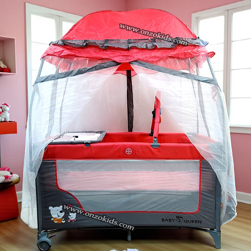 Lit parc avec tente balançoire-Queen – Image 3