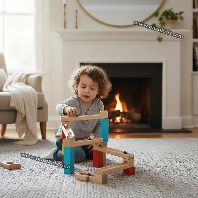 Jouet éducatif Circuit de billes en Bois
