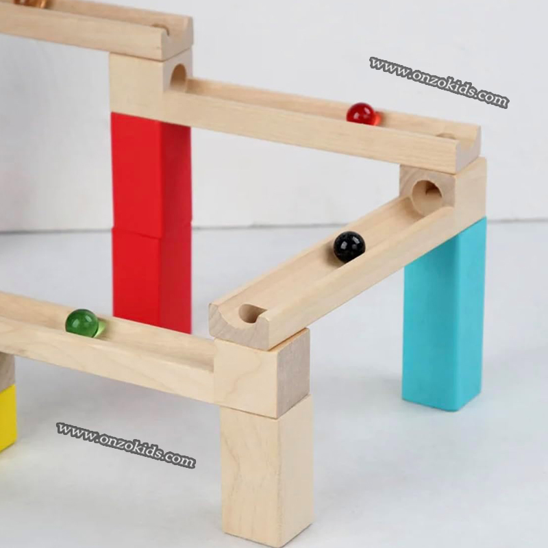 Jouet éducatif Circuit de billes en Bois – Image 3