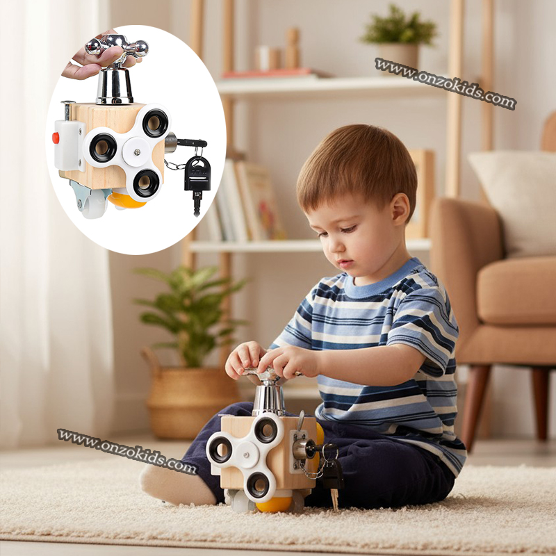 Cube Sensoriel Fait Main pour Le développement Précoce des Enfants