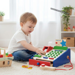 Caisse enregistreuse en bois Jeu éducatif pour enfants