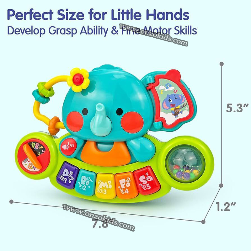 Éléphant interactif 6m+ avec mini piano pour enfants-HoLa – Image 5