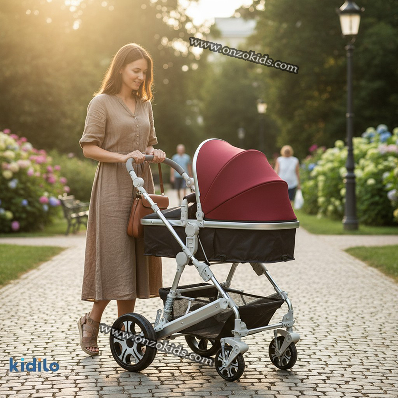 Poussette landau légére et Réversible élégante 2en1-kidilo