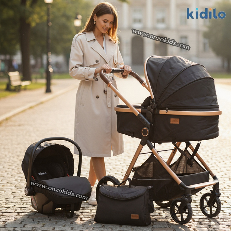 Poussette Landau de Luxe Réversible 4en1 – Kidilo
