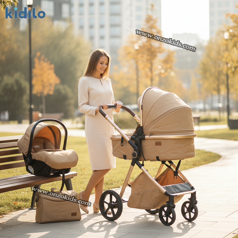 Poussette Landau de Luxe Réversible 4en1 – Kidilo – Image 12