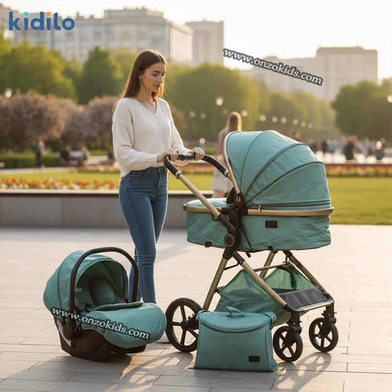 Poussette Landau de Luxe Réversible 4en1 – Kidilo – Image 13