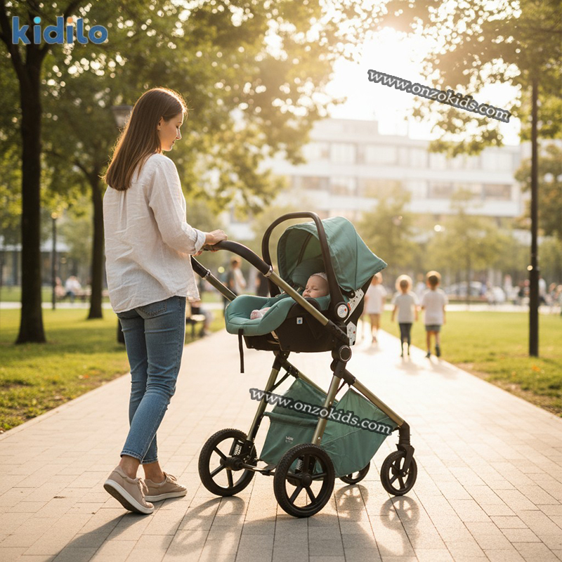 Poussette Landau de Luxe Réversible 4en1 – Kidilo – Image 3