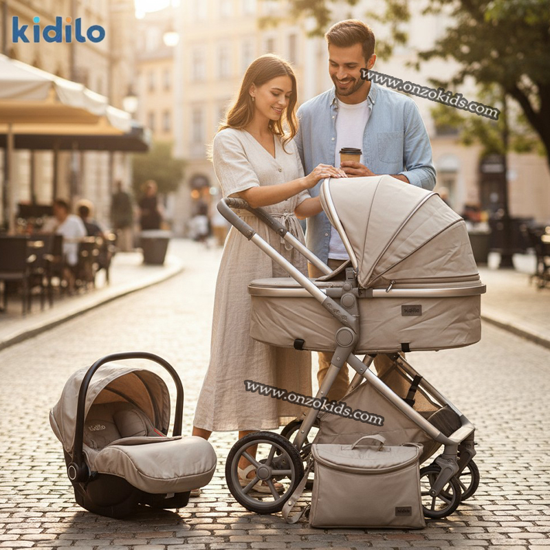 Poussette Landau de Luxe Réversible 4en1 – Kidilo – Image 14