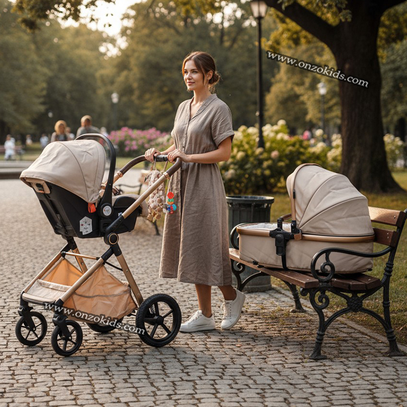 Poussette Landau de Luxe Réversible 4en1 – Kidilo – Image 8