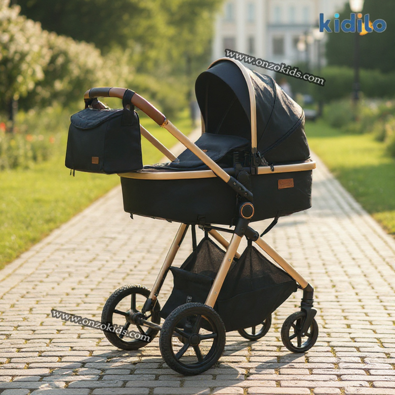 Poussette Landau de Luxe Réversible 4en1 – Kidilo – Image 2