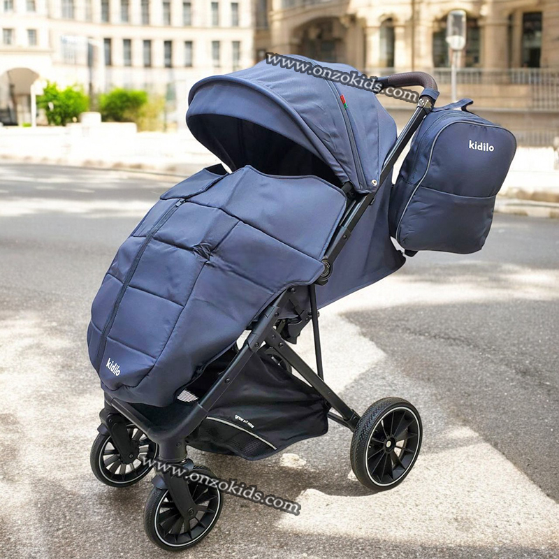 Poussette Valise Réversible de luxe avec Couvre jambe et Sac-Kidilo