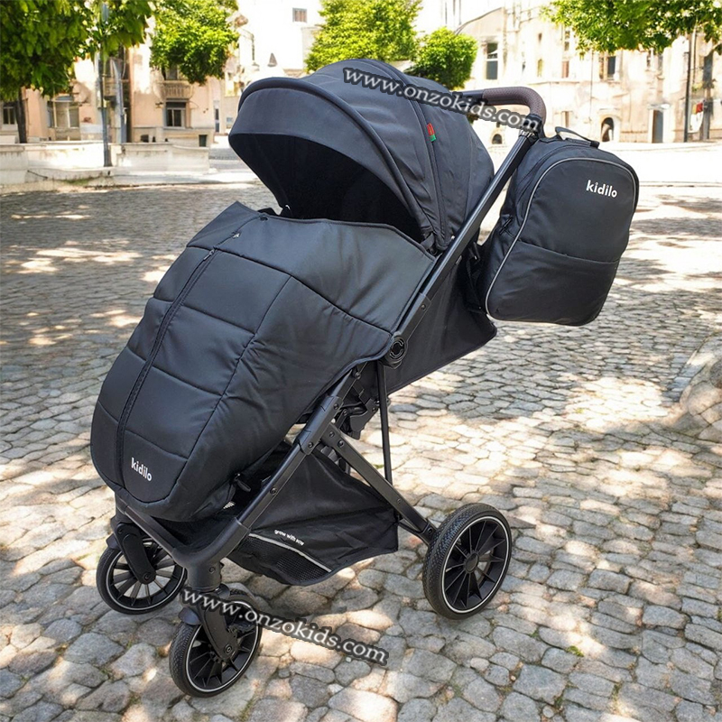 Poussette Valise Réversible de luxe avec Couvre jambe et Sac-Kidilo – Image 2