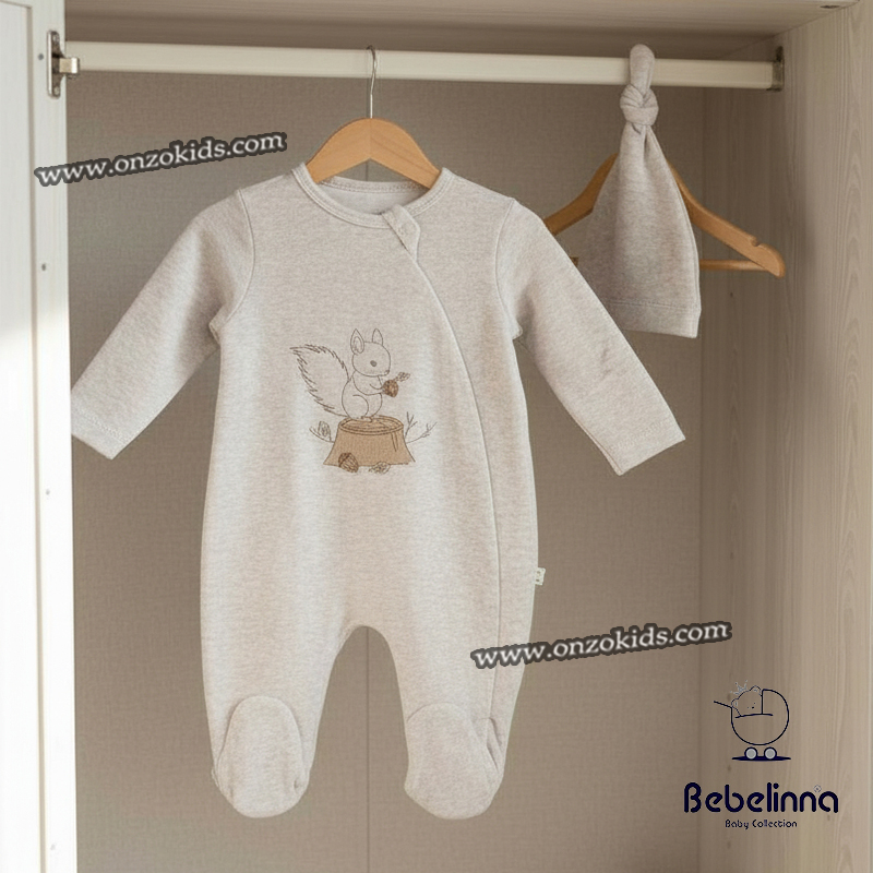 Grenouillère bébé Avec Bonnet écureuil – Image 2