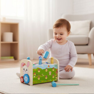 Jouet éducatif en Bois multifonction – 4 en 1 pour Enfants