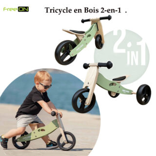 Tricycle en Bois 2-en-1 - Free ON