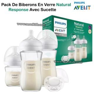 Pack De Biberons En Verre Natural Response Avec Sucette – Philips Avent