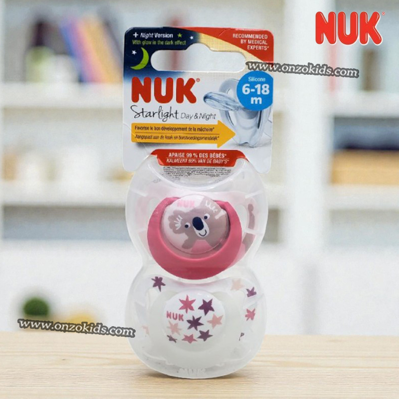 Sucettes NUK Starlight Day & Night 6-18 Mois