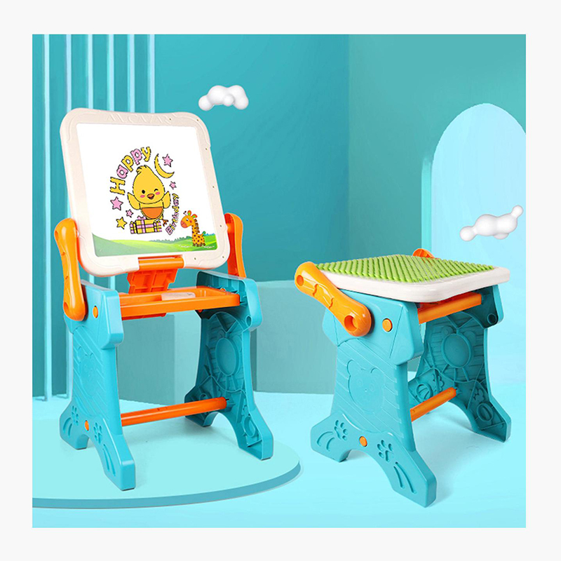 Table à dessin multifonctionnelle 2en1 avec grands blocs de construction – Image 4