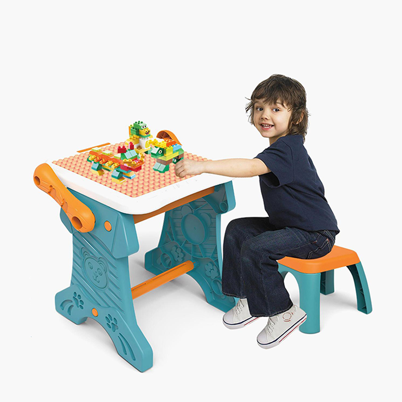 Table à dessin multifonctionnelle 2en1 avec grands blocs de construction – Image 9