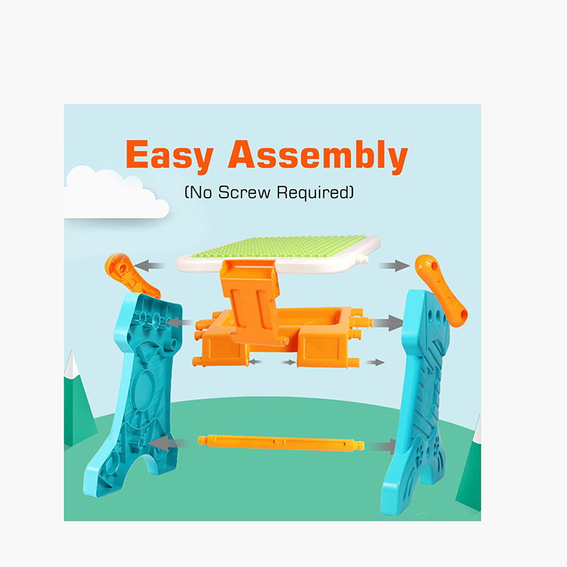 Table à dessin multifonctionnelle 2en1 avec grands blocs de construction – Image 10