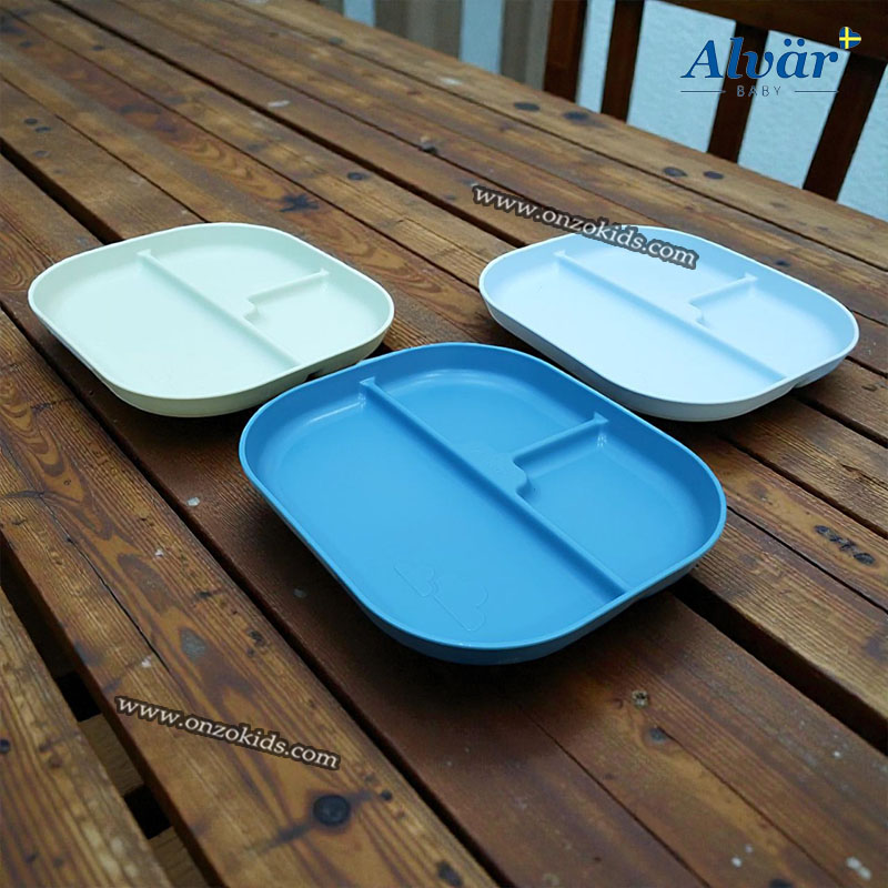 Lot de 3 Plateaux repas à compartiments en Silicon - Alvar – Image 3