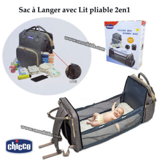 Sac à Langer Pliable Portable USB Multifonctionnel 2en1- Chicco