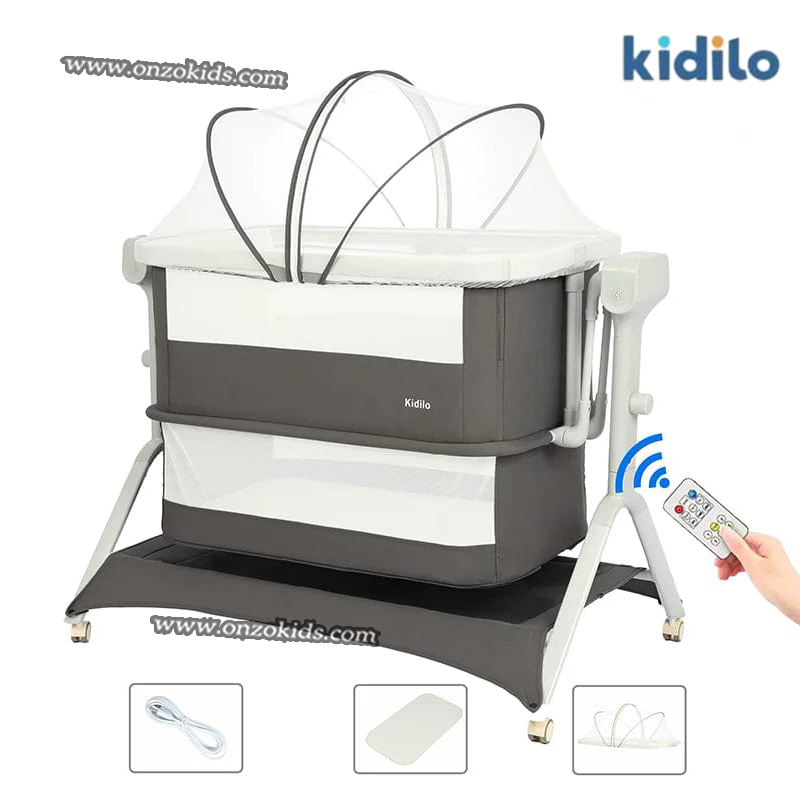 Berceau Cododo Électrique Avec Bluetooth Et Télécommande Réglable à Deux Niveaux– Kidilo – Image 7