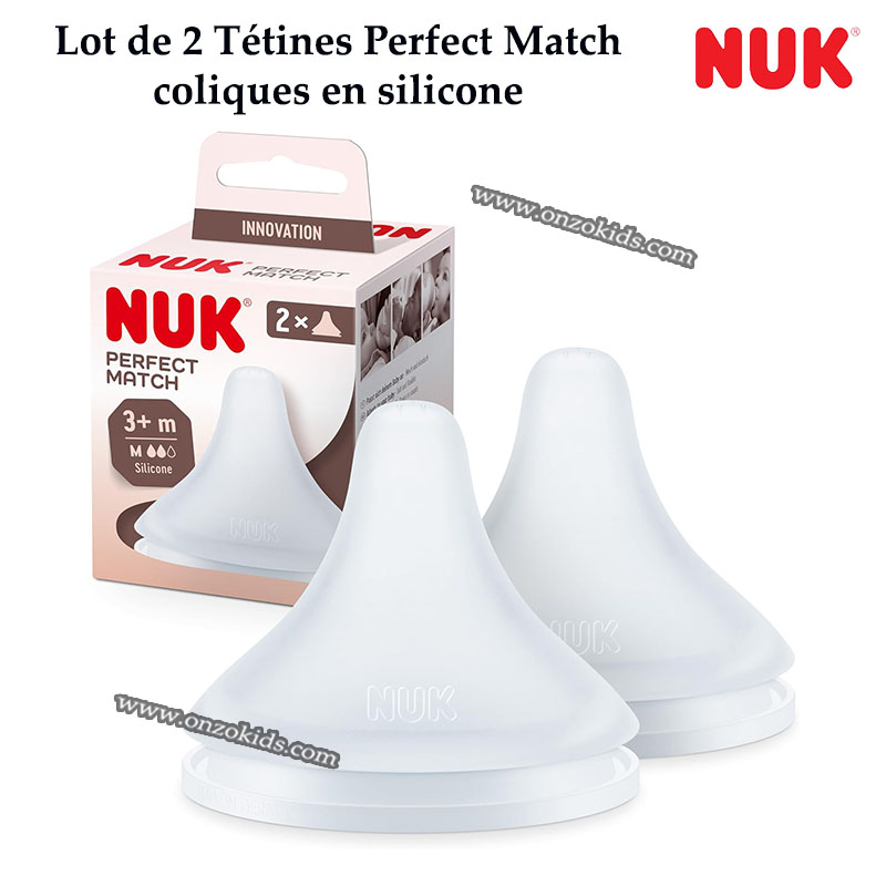 Lot de 2 Tétines Perfect Match coliques en silicone - NUK