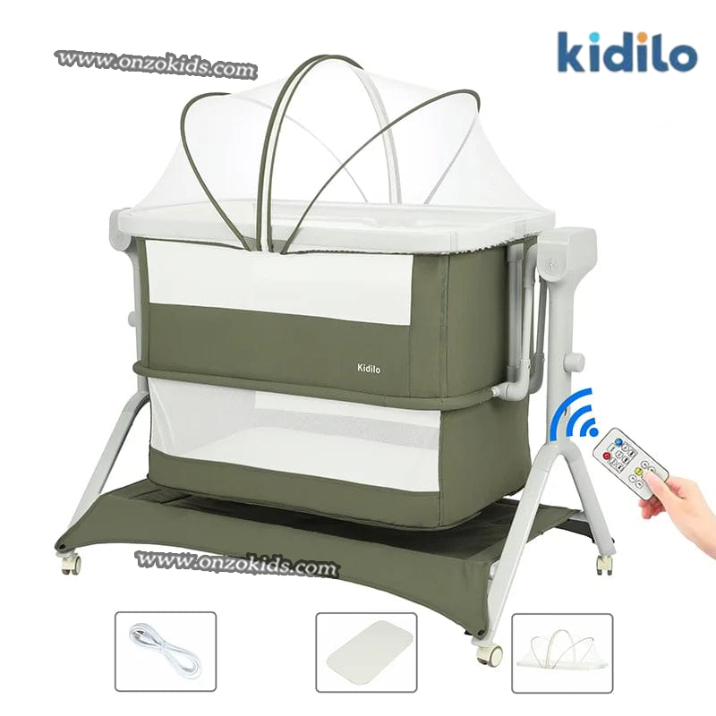 Berceau Cododo Électrique Avec Bluetooth Et Télécommande Réglable à Deux Niveaux– Kidilo – Image 6