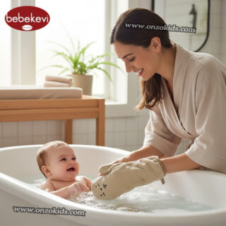 Gant De Bain Pour Bébé Avec Éponge Intégrée 0 Mois+ | bebekevi