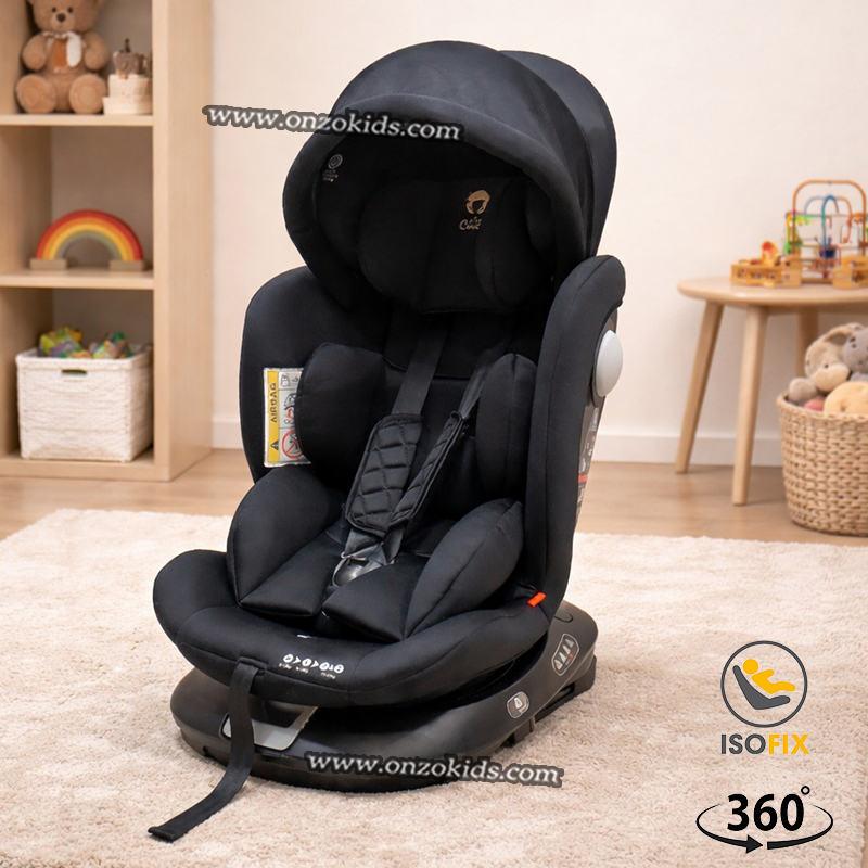 Siège Auto Pivotant 360° ISOFIX Avec Capuche – Chanou Kids