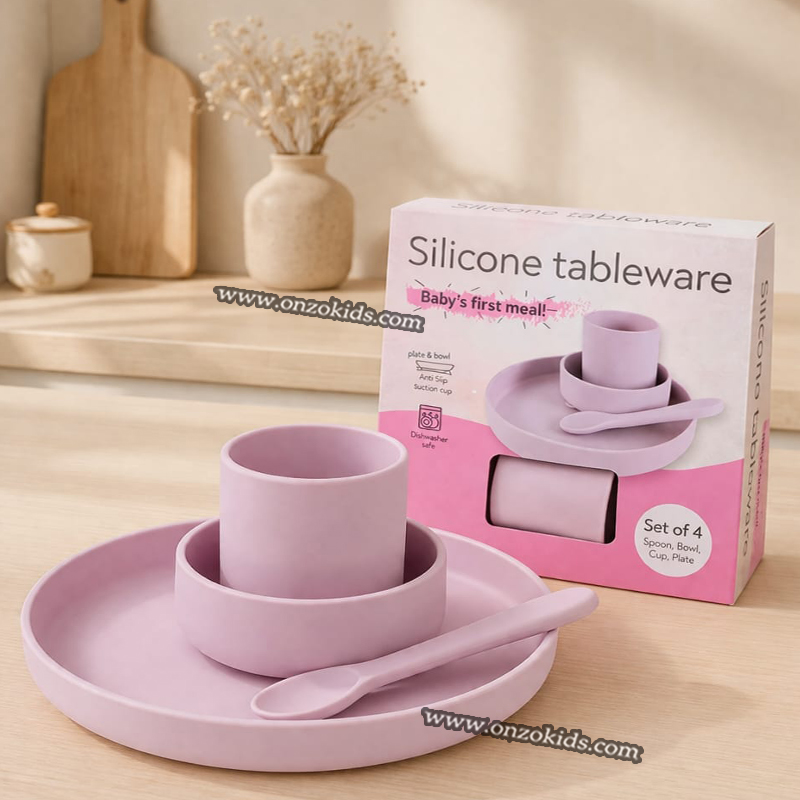 Ensemble De Vaisselle En Silicone 4 pièces