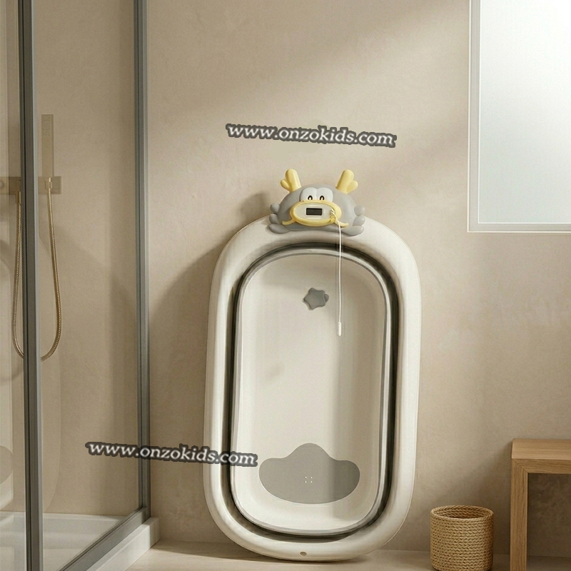 Baignoire Pliable Avec Thermomètre Pour Bébé – Image 3