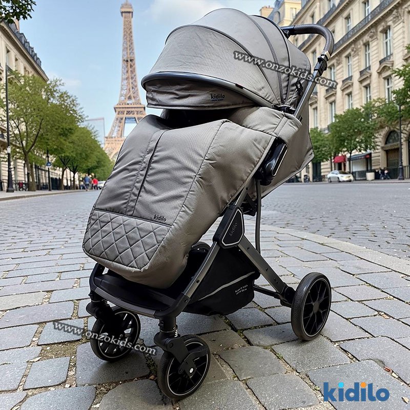 Poussette compacte valise Réversible avec Cache Pied de luxe - Kidilo – Image 9